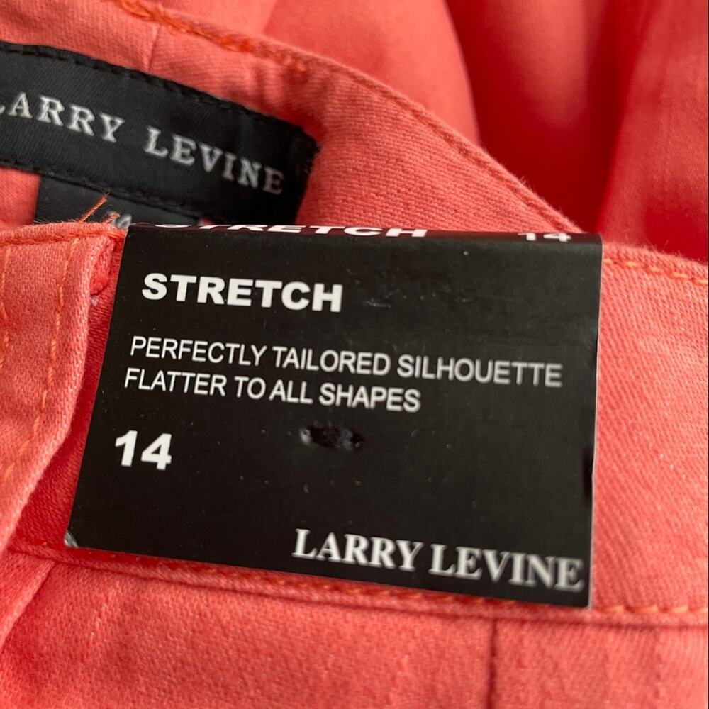 Larry Levine NWT French Orange Stretch Straight Leg Capri Pants - Size 14 (NWT) - Picture 8 of 10
